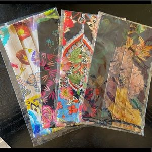 Lot of four Johnny Was silk masks